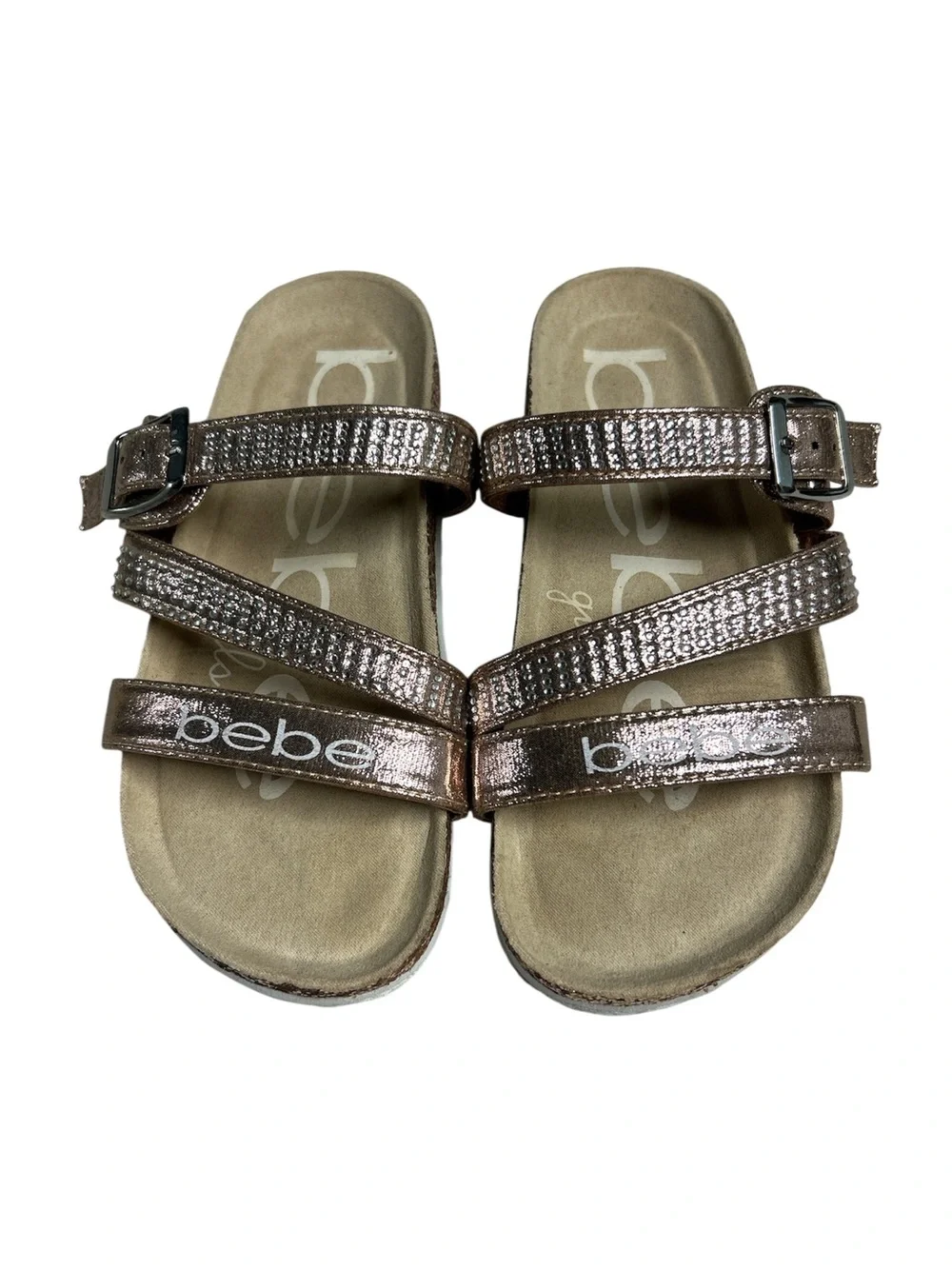 Bebe girls rose gold sandals